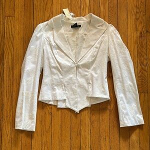Arden B Y2K vintage White Floral Blazer Jacket size M